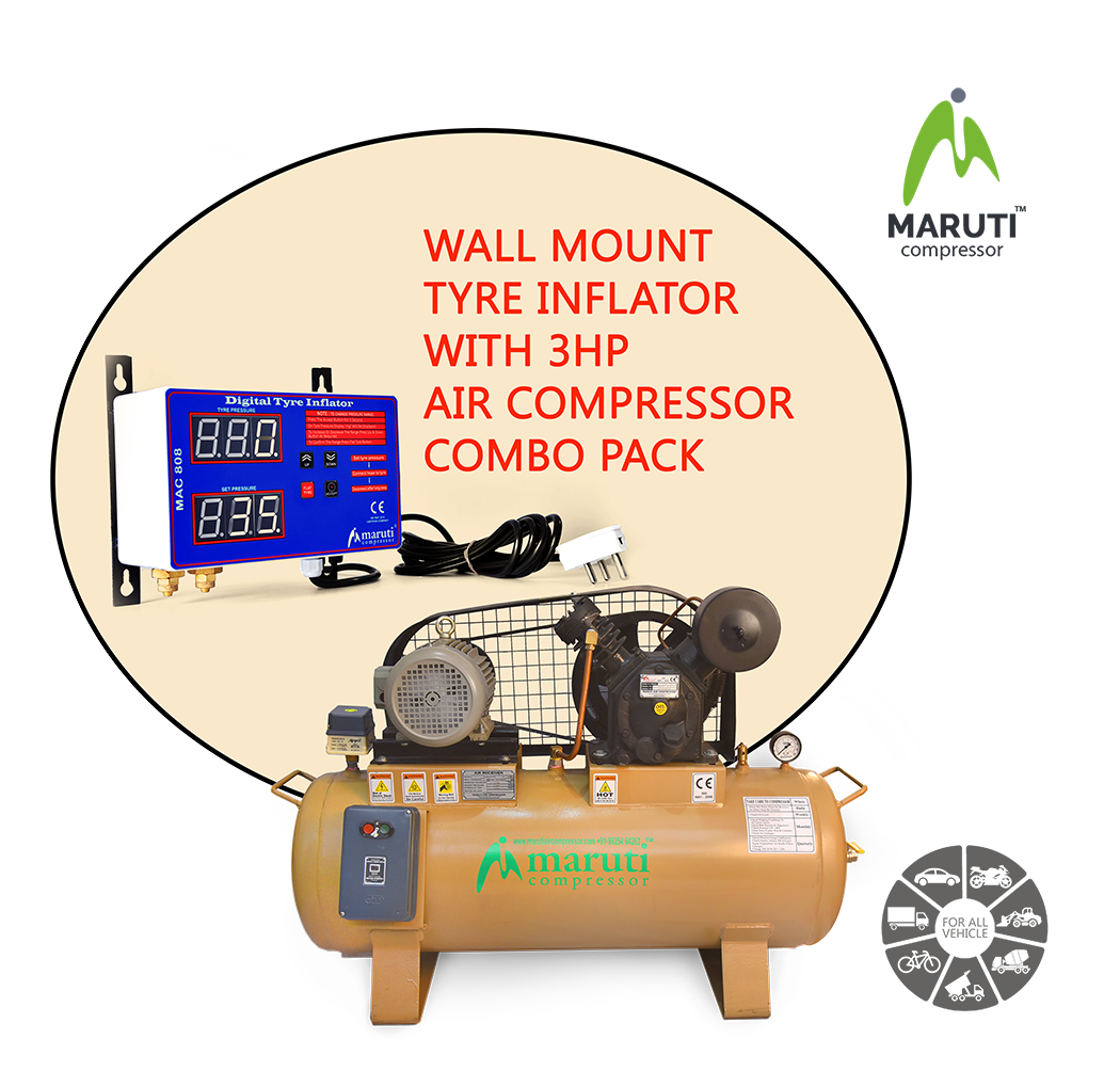 Wall mounted digital tyre infaltor with air compressor Wall mounted digital tyre infaltor with air compressor
